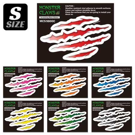 モンスタークロウズ 爪痕 ステッカー アメリカン おしゃれ かっこいい エクストリーム バイク ヘル...