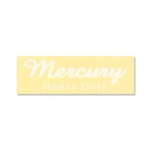 マーキュリー ステッカー アメリカン おしゃれ 車 バイク ブランド かっこいい アウトドア スーツケース MERCURY CURSIVE WHITE｜planfirst