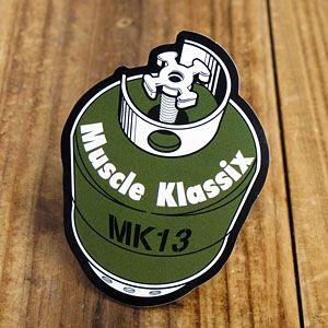 ステッカー 車 アメリカン おしゃれ バイク ヘルメット かっこいい ホットロッド マッスルクラシックス ガスボンベ ＿SC-MK013-SXW