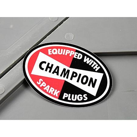 ステッカー チャンピオン CHAMPION おしゃれ バイク アメリカン 車 かっこいい スパークプ...