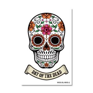 ステッカー スカル メキシカンスカル アメリカン 車 おしゃれ かっこいい スーツケース バイク MEXICAN SKULL DAY OF THE DEAD ホワイト｜planfirst