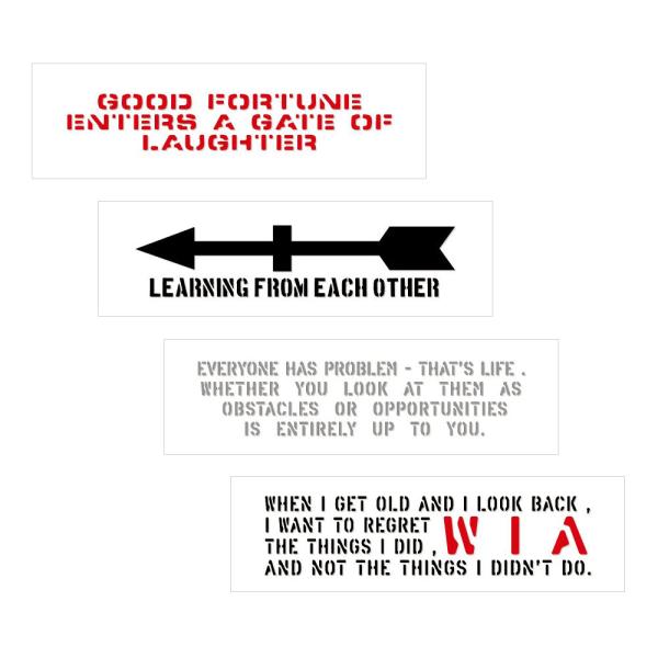 ステッカー セット 2000円 ポッキリ 送料無料 ステンシル 転写タイプ アメリカン ミリタリー ...