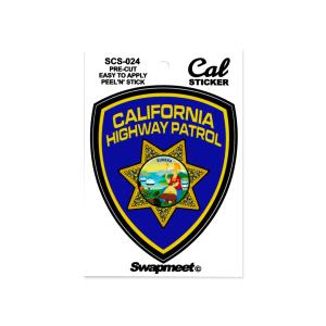 ステッカー 車 バイク アメリカン おしゃれ かっこいい アメリカン雑貨 Swapmeet Cal STICKER CALIFORNIA HIGHWAY PATROL