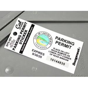 パーキングパーミットステッカー 車 アメリカン 駐車許可 パロディ カリフォルニア PARKING PERMIT STICKER ラグナビーチ