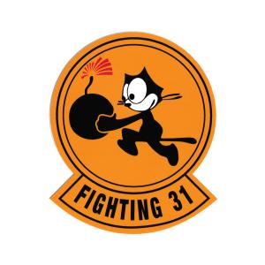 ステッカー ミリタリー フィリックス 爆弾 アメリカン キャラクター アメリカ おしゃれ かっこいい 第31戦闘攻撃飛行隊 VFA-31｜planfirst