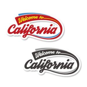 ステッカー アメリカン おしゃれ かっこいい 車 カリフォルニア アウトドア キャンプ スーツケース カーステッカー Welcome to California Decal ロゴ サイズM