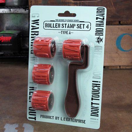 ステンシルアルファベットローラースタンプセット A