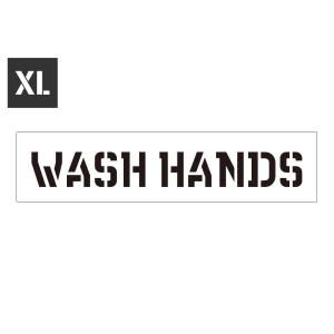 ステンシルシート ステンシルプレート ステンシル アルファベット アメリカン DIY クイックステンシル サイズXL WASH HANDS 手洗い｜planfirst