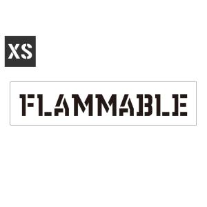 ステンシルシート ステンシルプレート ステンシル アルファベット アメリカン DIY クイックステンシル サイズXS FLAMMABLE 可燃性｜planfirst