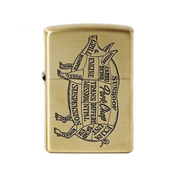 ポークチョップ Zippo ジッポ オイルライター おしゃれ かっこいい 車 バイク ホットロッド ...