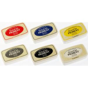 ステイズオンピグメント スタンプ台 インクパッド ステンシル 多用途