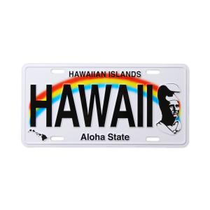 ハワイアン ライセンスプレート サインプレート サインボード ナンバープレート 看板 インテリア 雑貨 おしゃれ 壁 Hawaii キング｜planfirst