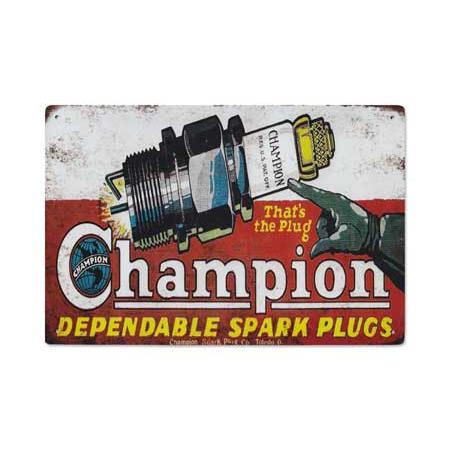 チャンピオン ブリキ看板 サインプレート サインボード インテリア アメリカン レトロ おしゃれ か...