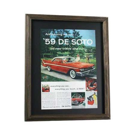 ポスター フレーム付き 木製 おしゃれ アメリカン インテリア アンティーク ビンテージ レトロ ア...