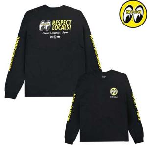 ムーンアイズ Tシャツ メンズ 長袖 アメカジ おしゃれ かっこいい かわいい 車 バイク ホットロッド レーシング モーター in4mation x MOONEYES Respect Locals｜planfirst