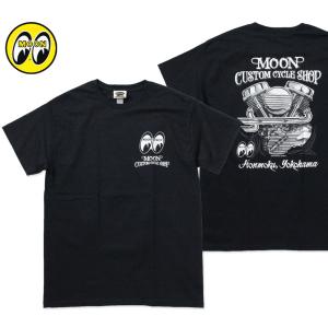 ムーンアイズ Tシャツ メンズ 半袖 アメカジ おしゃれ かっこいい ハーレーダビッドソン バイク ホットロッド レーシング モーター MOONEYES パンヘッド｜planfirst