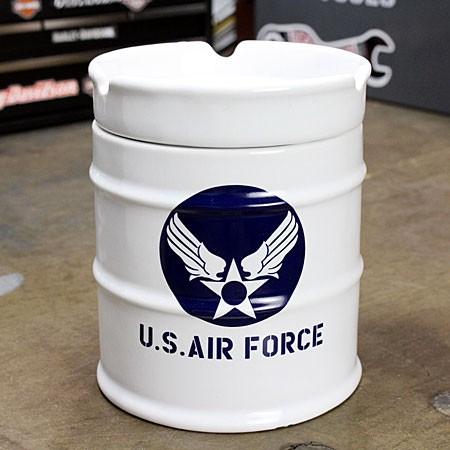 ミリタリードラム缶型灰皿（陶器製） U.S.エアフォース（アメリカ空軍）
