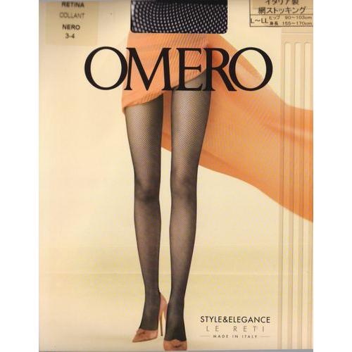 （ゆうパケット対応商品）　オメロ　OMERO　RETINA 網ストッキング　イタリア製  NERO(...