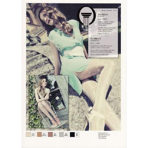 オメロ　春夏　柄ストッキング　FRORIAN　イタリア製　インポート　フローラル柄