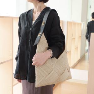 ショルダーバッグ バッグ VIOLAd'ORO レザーハンドルアバカメッシュ