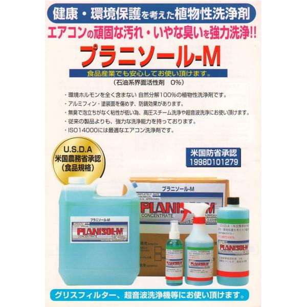エアコンクリーニング洗剤　環境に優しい　プラニソールM　１８L　専用コックなし