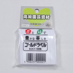 6cm ゴールドラベル 100枚 園芸用 名札
