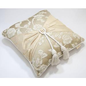 クッション Heirloom Pillow ベージュ サイズ40×40 クッションカバー 取外可 J...