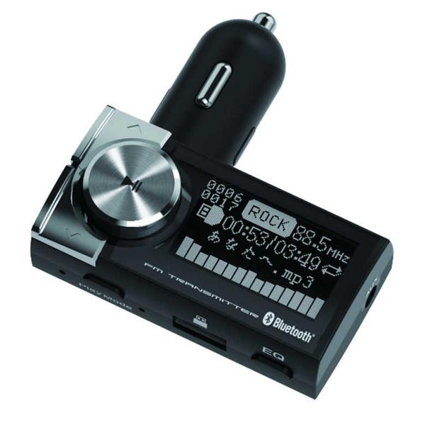 Bluetooth FMトランスミッター AUX MP3プレーヤー カーチャージャー スマホ充電器 ...