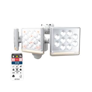 人感 センサーライト LED 屋外 防犯 コンセント 玄関 防雨 ムサシ RITEX LED-AC3045 リモコン付き 取り付け簡単 ブザー付き｜plantz