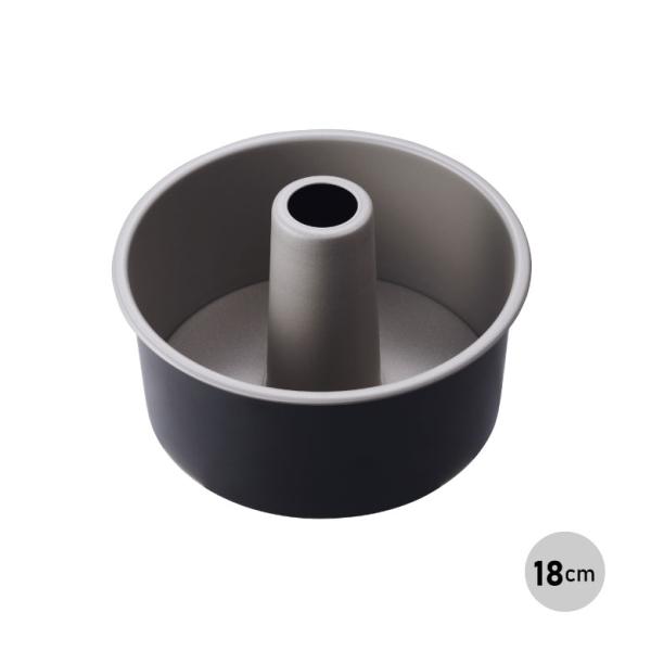 バレンタイン お菓子作り 霜鳥製作所 D-062 ブラックフィギュア シフォンケーキ焼型 18cm ...