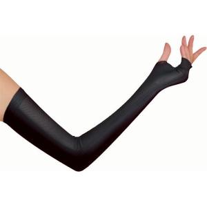 日焼け対策 アームカバー uvカット 冷感 接触冷感 スポーツ おしゃれ ロング レディース メッシュタイプ 黒 おたふく手袋 ボディタフネス JW-616 夏物 インナー