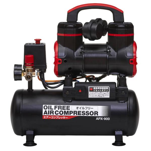 アサヒペン APX-900 オイルフリーエアーコンプレッサー 8L DIY エア工具 ダスター作業 ...