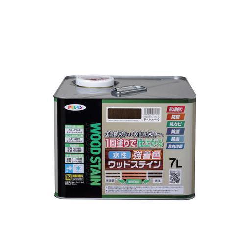 アサヒペン ペンキ塗料 水性強着色ウッドステイン 7L ダークオーク