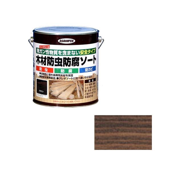 アサヒペン ASAHIPEN 木材防虫防腐ソート ブラウン 2.5L