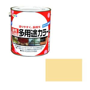 アサヒペン 油性多用途カラー 1.6L クリーム色 爆買の高価買取価格