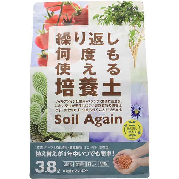 トヨチュー 422048 家庭園芸用培養土 ソイルアゲイン 3.8Ｌ 用土・土壌改良 室内園芸用
