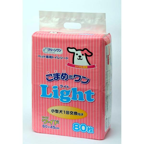 シーズイシハラ こまめだワン ライト ワイド 80枚 吸収 ポリマー 小型犬 多頭飼い 抗菌 経済的...