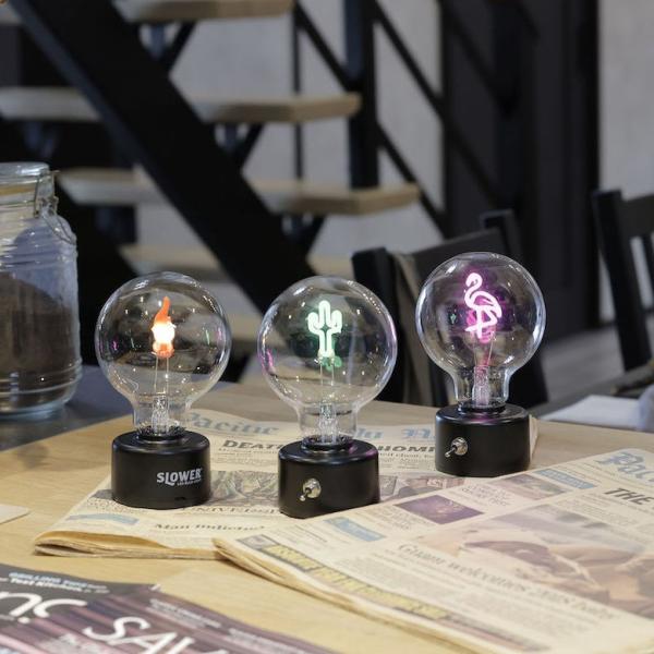 SLOWER LED バルブライト 電池式 USB式 ライト 電球風  スロウワー 新生活 引っ越し...