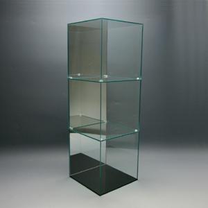 アクリル3段ケースC / ガラスエッジ /幅:20cm/奥行:20cm/高さ:61.2cm