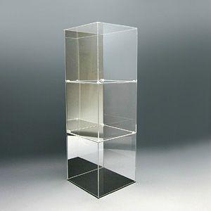 土台無 20cm】アクリルケースC/5面体/クリア(透明) : プラスアート