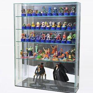 【 送料無料 可動棚 壁掛け 】アクリルコレクションケース/ガラス色 L / フィギュアケース/ 幅45cm/ 奥行13cm/ 高さ60cm/ 棚板4枚付｜plasart