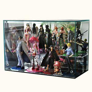 アクリルショーケースひな壇付 ひな壇1段付 ガラスエッジ 幅60cm 】♪開閉に場所を取らず重ね