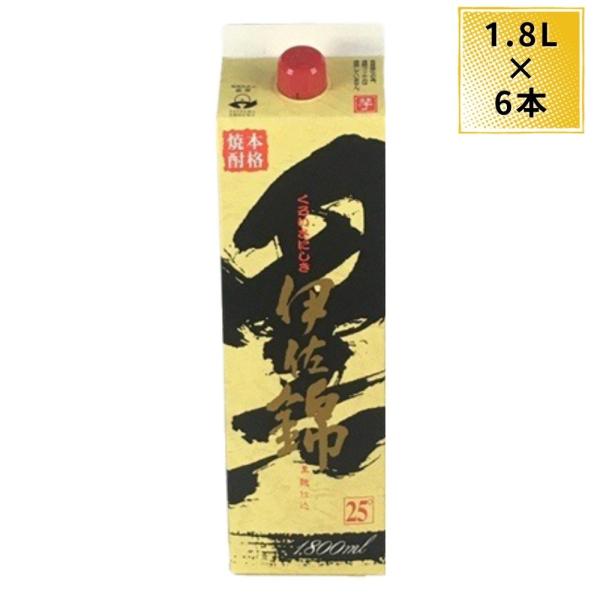 芋焼酎 黒伊佐錦 25度 紙パック 1800ml 6本 ケース まとめ買い  1.8L いも焼酎 大...