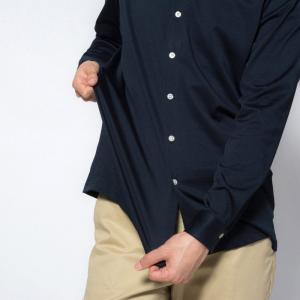 メール便送料無料 ノーアイロン ニットシャツ ...の詳細画像3