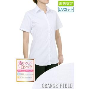 レディースシャツ 半袖 形態安定 標準型 ORANGEFIELD P33RFA237｜plateau-web