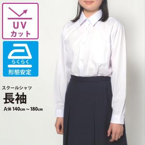スクールブラウス 学生服 女子 長袖 レギュラーカラー