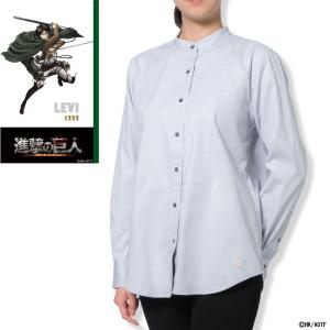 レディースシャツ 長袖 綿100％ ゆったり型 進撃の巨人 PBAT12-01｜plateau-web