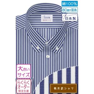 オーダーシャツ ワイシャツ Yシャツ オーダーワイシャツ 長袖 半袖 大きいサイズ スリム メンズ オーダー 日本製 綿100％ 軽井沢シャツ ボタンダウン｜plateau-web