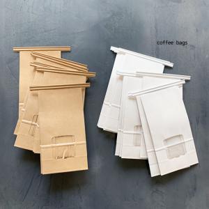 coffee bags コーヒー豆袋 窓付 10枚入 90×55×170 クラフト お米 コーヒー 袋｜platinumbaby