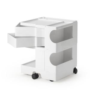 ボビーワゴン ホワイト ２段２トレイ BOBY WAGON WHITE B-LINE ビーライン ジョエ・コロンボ 多機能ワゴン ベッドサイドテーブル 正規輸入品